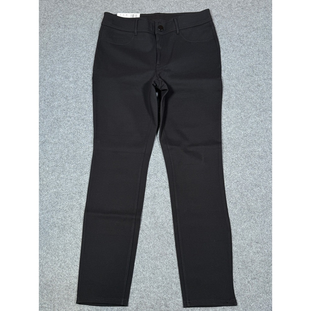 Seven7 Womens Black Sparkle Ponte Pants Skinny 4-Way Stretch 7MI007BS Size 12